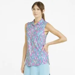 PUMA Golf Puma Womens Cloudspun Three Brush Sleeveless Polo -Brands Sales Store 532998 04 mod01 35538.1679079810