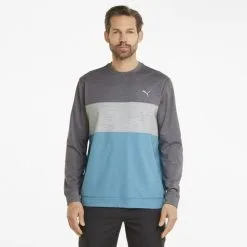 PUMA Golf Puma Cloudspun Colorblock Crewneck -Brands Sales Store 535458 06 mod01 25686.1679075015