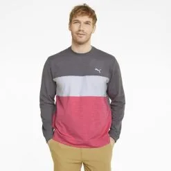 PUMA Golf Puma Cloudspun Colorblock Crewneck -Brands Sales Store 535458 07 mod01 52746.1679075015