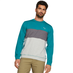 PUMA Golf Puma Cloudspun Colorblock Crewneck -Brands Sales Store 535458 08 mod01 22248.1679075015