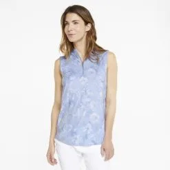 PUMA Golf Puma Womens Cloudspun Iris Sleeveless Polo -Brands Sales Store 535511 02 mod01 24595.1673904265