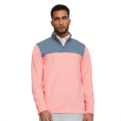 PUMA Golf Puma Cloudspun Colorblock Quarter Zip -Brands Sales Store 537464 05 mod01 87178.1679075537