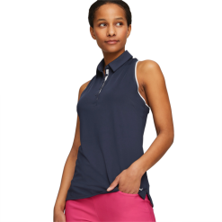 PUMA Golf Puma Womens MATTR Peak Sleeveless Polo -Brands Sales Store 537486 03 mod01 11073.1679083074