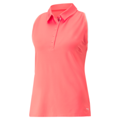 PUMA Golf Puma Womens MATTR Peak Sleeveless Polo