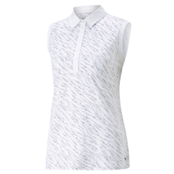 PUMA Golf Puma Womens Cloudspun Whitewater Sleeveless Polo -Brands Sales Store 537490 01 67343.1679082362