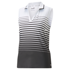 PUMA Golf Puma Womens MATTR Sleeveless Stripe Polo -Brands Sales Store 537496 01 99014.1679082957