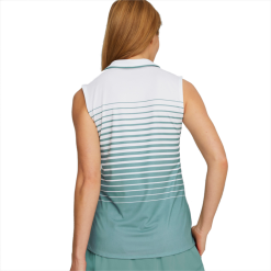 PUMA Golf Puma Womens MATTR Sleeveless Stripe Polo -Brands Sales Store 537496 06 mod04 38817.1679082958