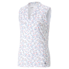 PUMA Golf Puma Womens MATTR Micro Floral Sleeveless Polo -Brands Sales Store 539002 01 10786.1679082775