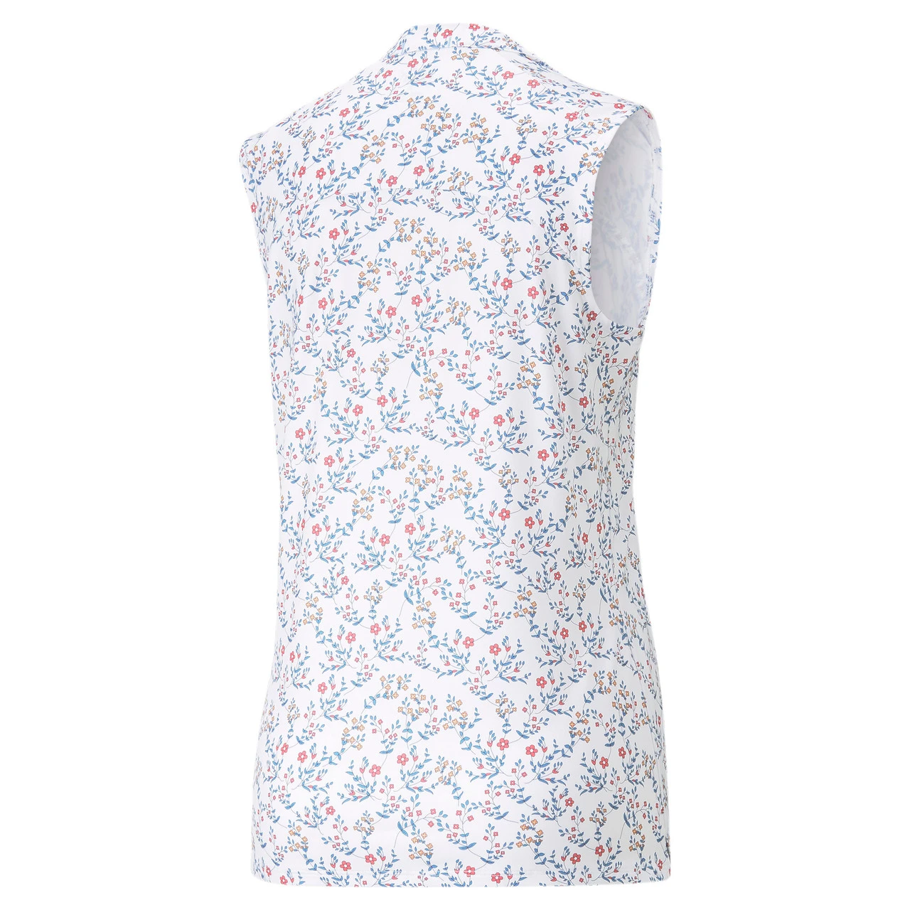 PUMA Golf Puma Womens MATTR Micro Floral Sleeveless Polo 7 PUMA Golf Puma Womens MATTR Micro Floral Sleeveless Polo - Image 5