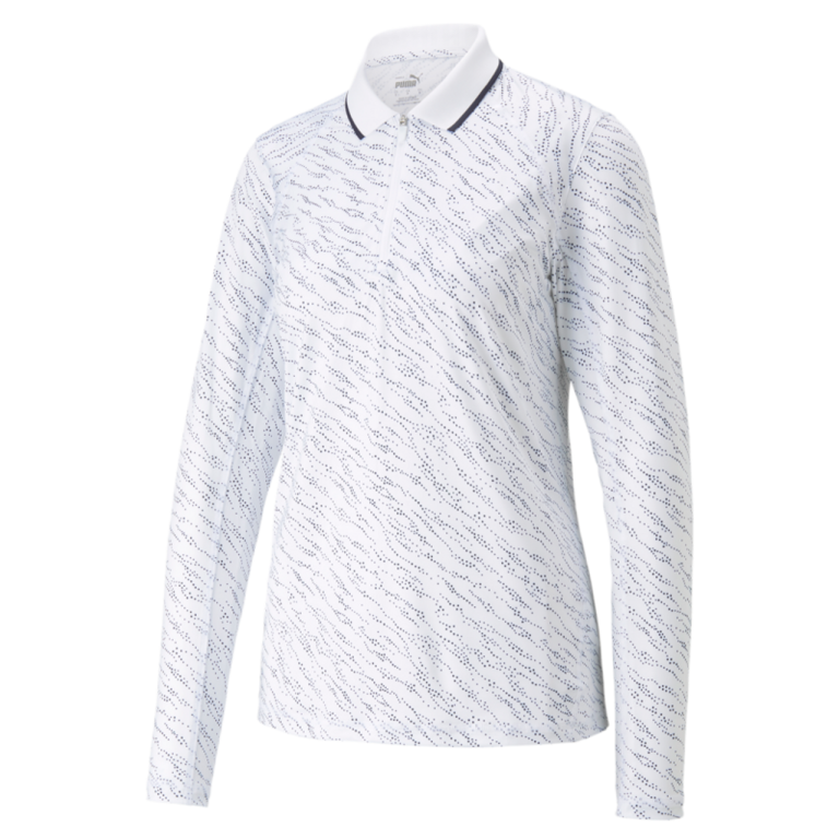PUMA Golf Puma Womens You-V Whitewater Long Sleeve Polo 8 PUMA Golf Puma Womens You-V Whitewater Long Sleeve Polo - Image 6