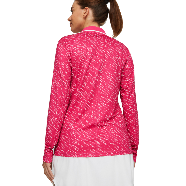 PUMA Golf Puma Womens You-V Whitewater Long Sleeve Polo 5 PUMA Golf Puma Womens You-V Whitewater Long Sleeve Polo - Image 3