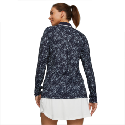 PUMA Golf Puma Womens You-V Island Flower Long Sleeve Polo -Brands Sales Store 539037 01 mod04 17759.1679083150