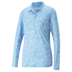 PUMA Golf Puma Womens You-V Island Flower Long Sleeve Polo -Brands Sales Store 539037 02 17456.1679083150