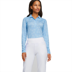 PUMA Golf Puma Womens You-V Island Flower Long Sleeve Polo -Brands Sales Store 539037 02 mod01 65586.1679083150
