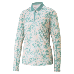 PUMA Golf Puma Womens You-V Stillwater Long Sleeve Polo