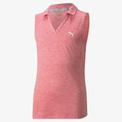 PUMA Golf Puma Girls Sleeveless Heather Polo 23 PUMA Golf Puma Girls Sleeveless Heather Polo -Brands Sales Store 579314 21 1 94797.1665507444