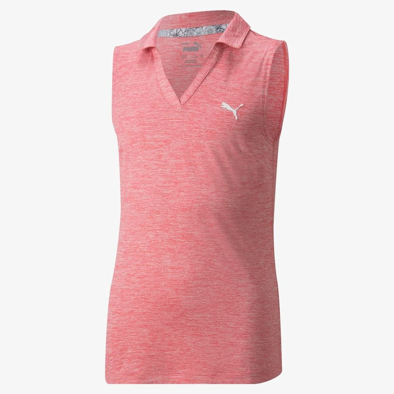 PUMA Golf Puma Girls Sleeveless Heather Polo 11 PUMA Golf Puma Girls Sleeveless Heather Polo - Image 9