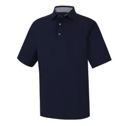 FootJoy Golf FootJoy ProDry Solid Lisle Golf Shirt With Stripe Accent -Brands Sales Store FJ 32914 01 46649.1675966578