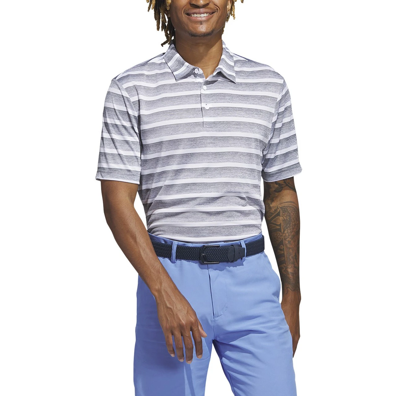 Adidas Golf Adidas Two Color Stripe Polo 2.0 3 Adidas Golf Adidas Two Color Stripe Polo 2.0