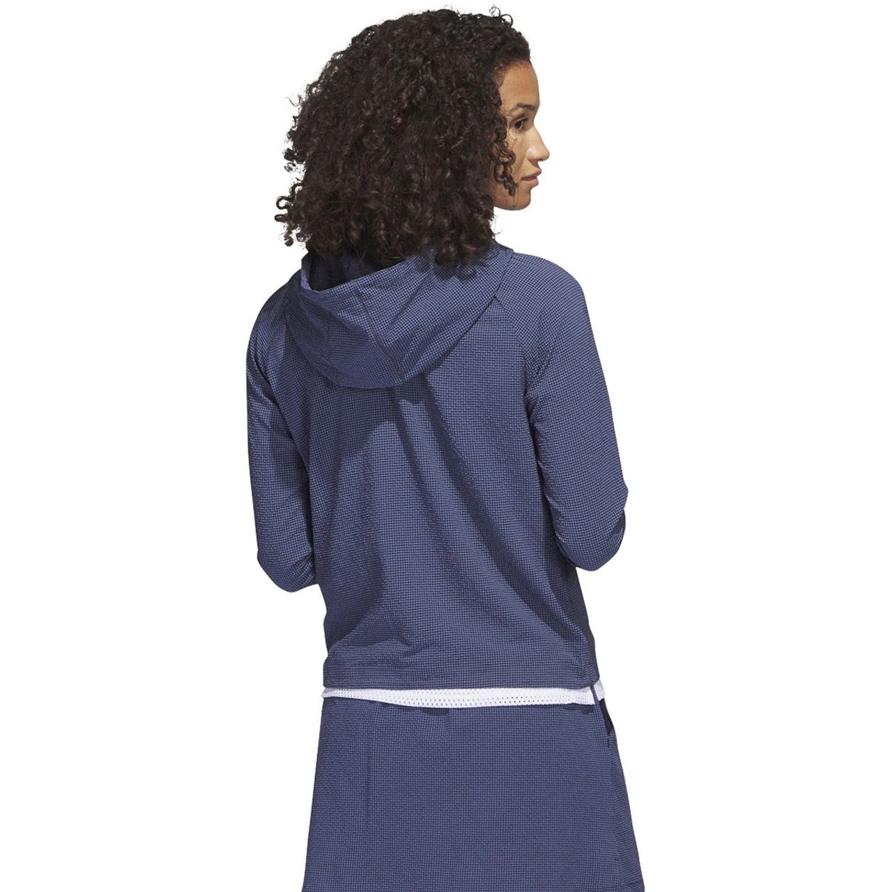 Adidas Golf Adidas Womens Seersucker Quarter Zip Hoodie 4 Adidas Golf Adidas Womens Seersucker Quarter Zip Hoodie - Image 2