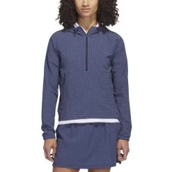 Adidas Golf Adidas Womens Seersucker Quarter Zip Hoodie