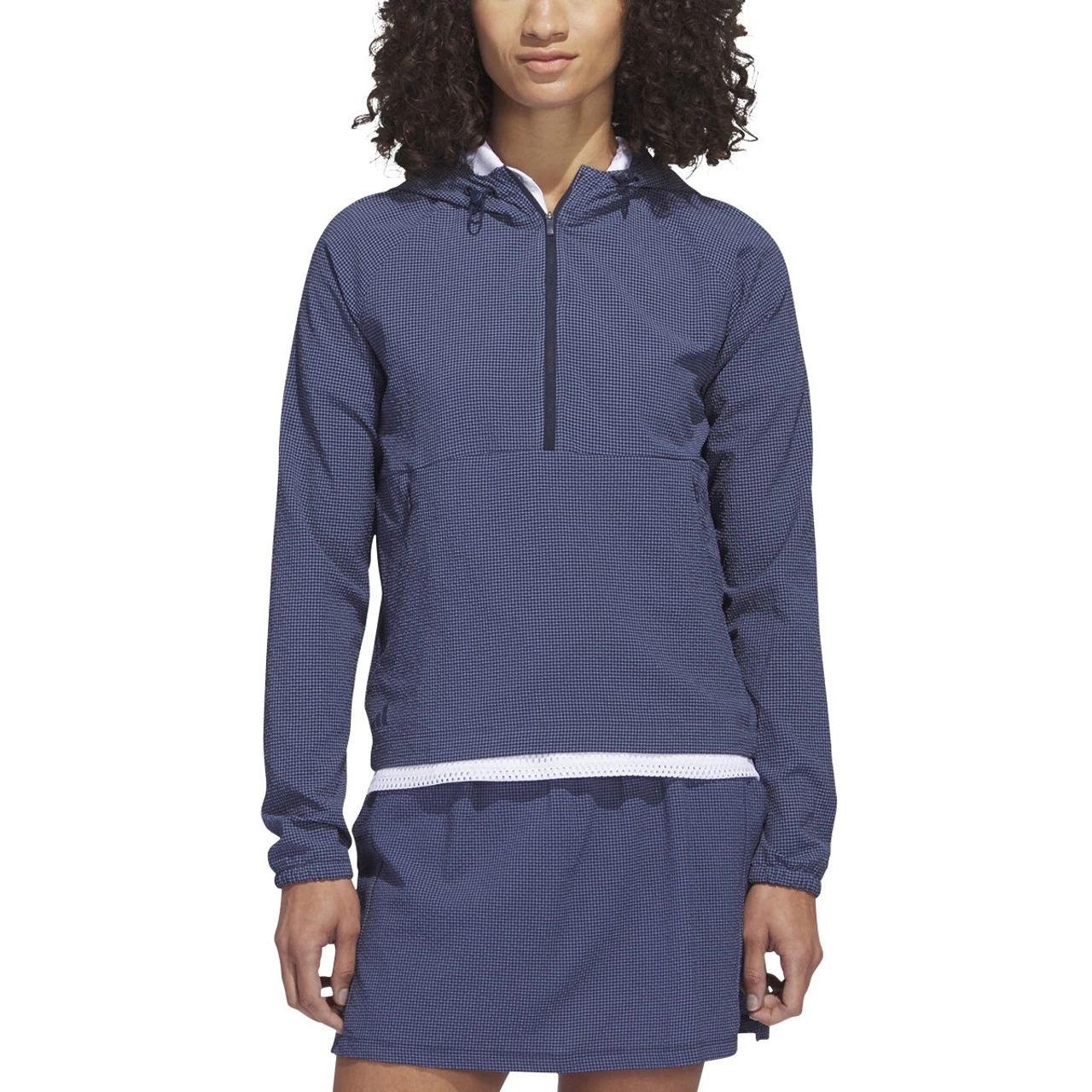 Adidas Golf Adidas Womens Seersucker Quarter Zip Hoodie 3 Adidas Golf Adidas Womens Seersucker Quarter Zip Hoodie