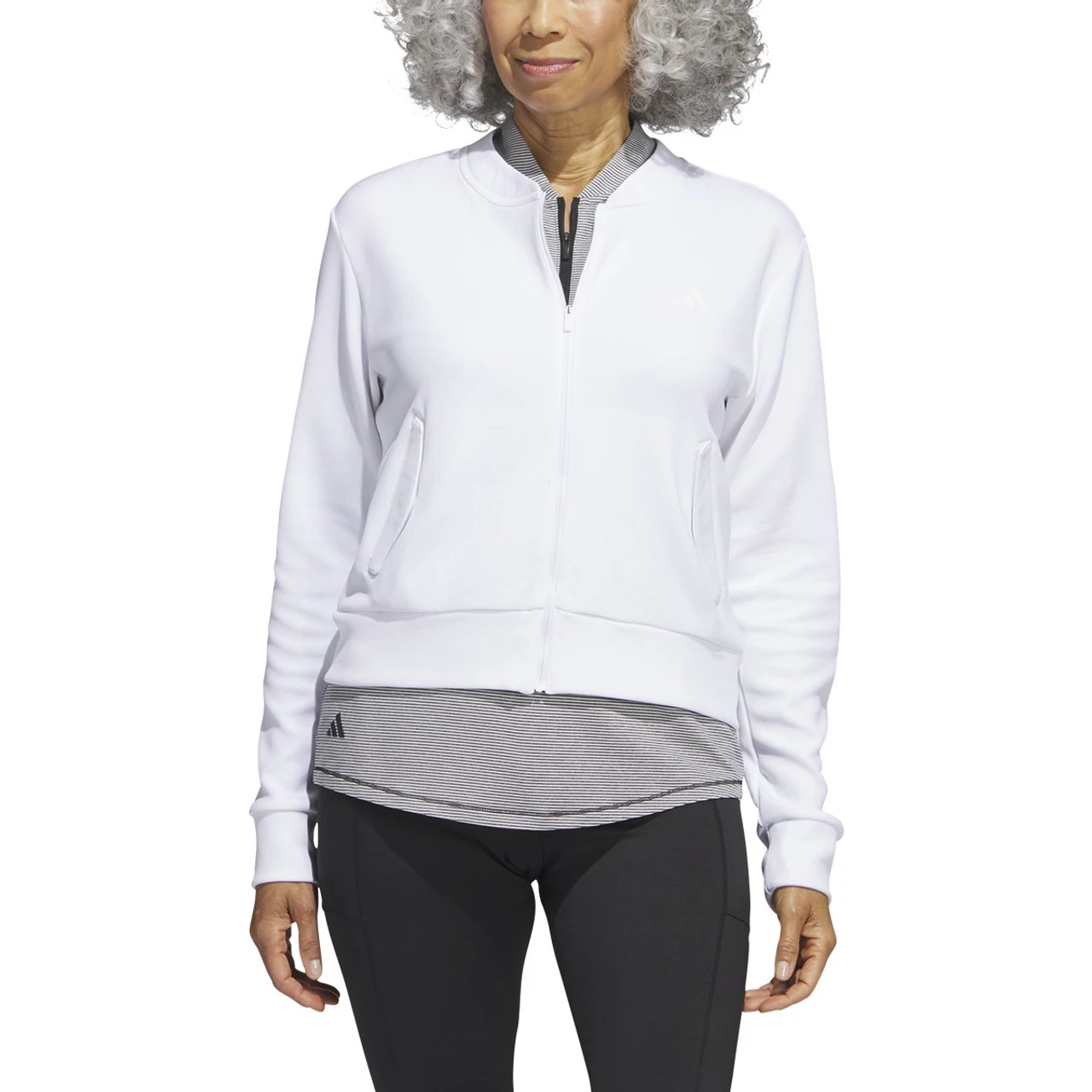 Adidas Golf Adidas Womens Knit Bomber Jacket 7 Adidas Golf Adidas Womens Knit Bomber Jacket - Image 5