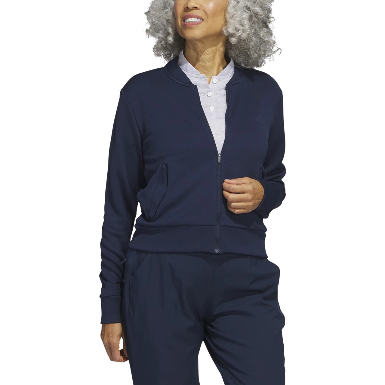 Adidas Golf Adidas Womens Knit Bomber Jacket 11 Adidas Golf Adidas Womens Knit Bomber Jacket - Image 9