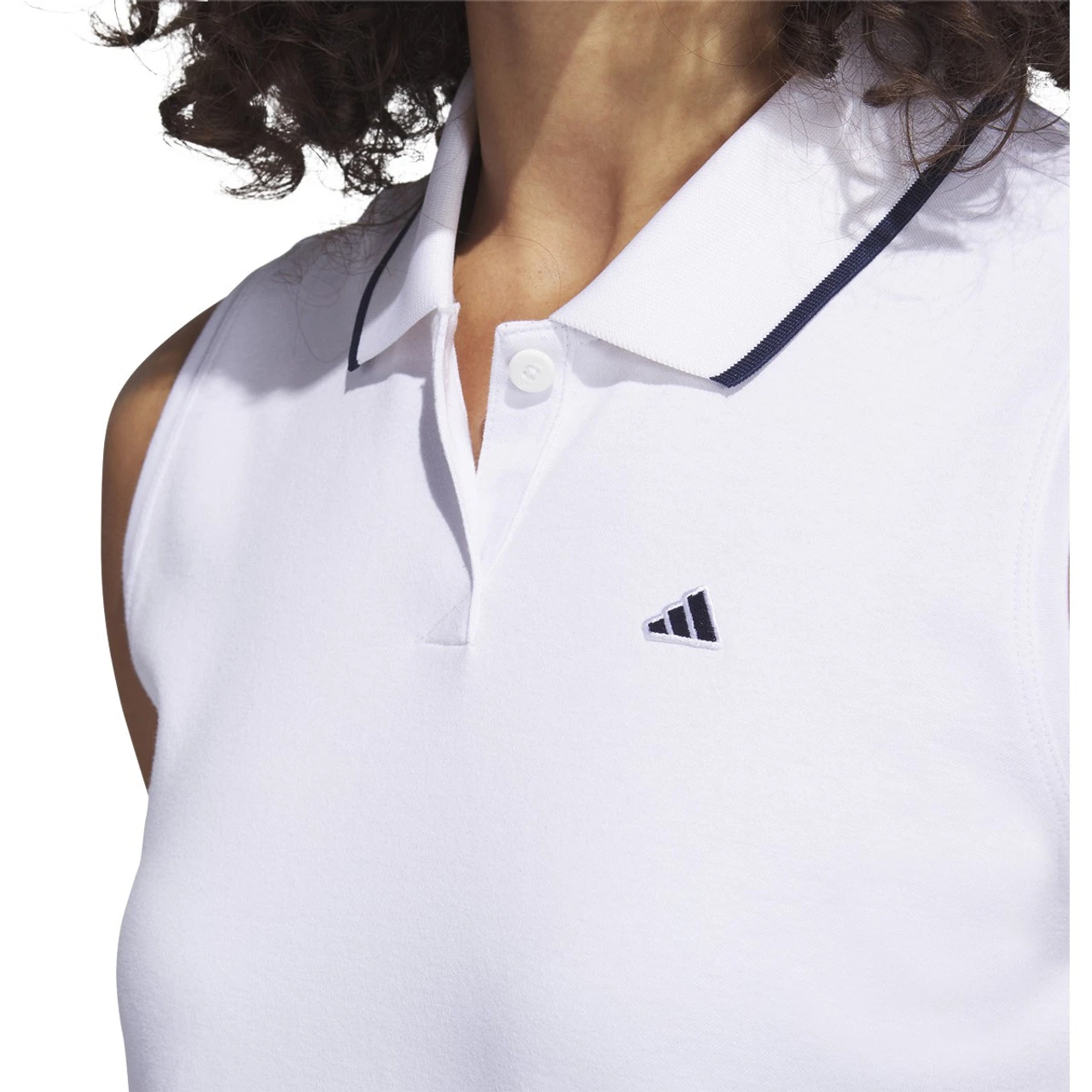 Adidas Golf Adidas Womens Go-To Pique Sleeveless Polo 5 Adidas Golf Adidas Womens Go-To Pique Sleeveless Polo - Image 3