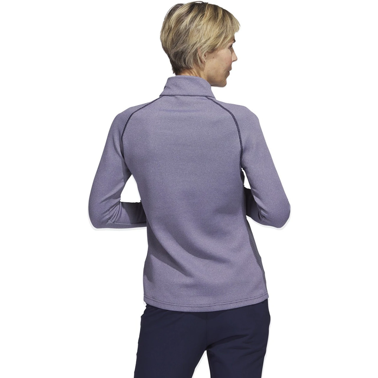 Adidas Golf Adidas Womens Embossed Quarter Zip Jacket 8 Adidas Golf Adidas Womens Embossed Quarter Zip Jacket - Image 6