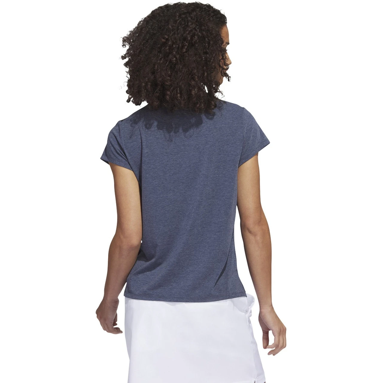 Adidas Golf Adidas Womens Go-To Heathered Polo 4 Adidas Golf Adidas Womens Go-To Heathered Polo - Image 2