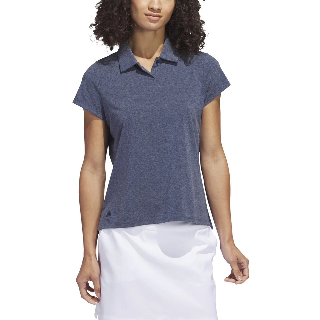 Adidas Golf Adidas Womens Go-To Heathered Polo 3 Adidas Golf Adidas Womens Go-To Heathered Polo