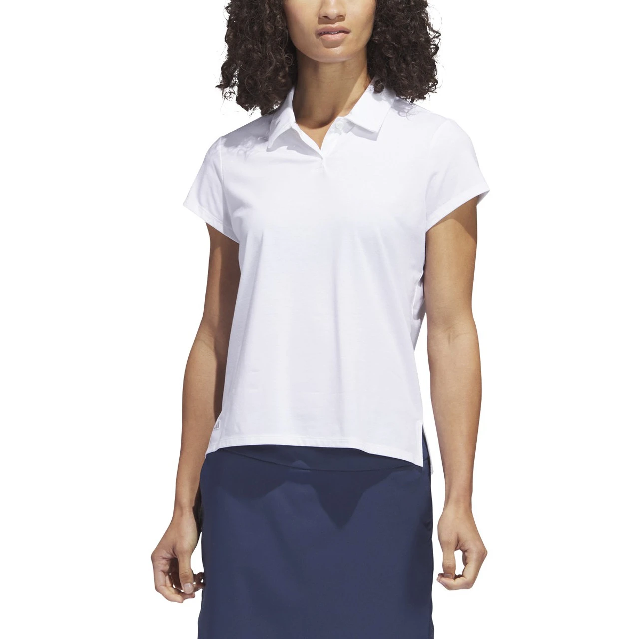 Adidas Golf Adidas Womens Go-To Heathered Polo 7 Adidas Golf Adidas Womens Go-To Heathered Polo - Image 5