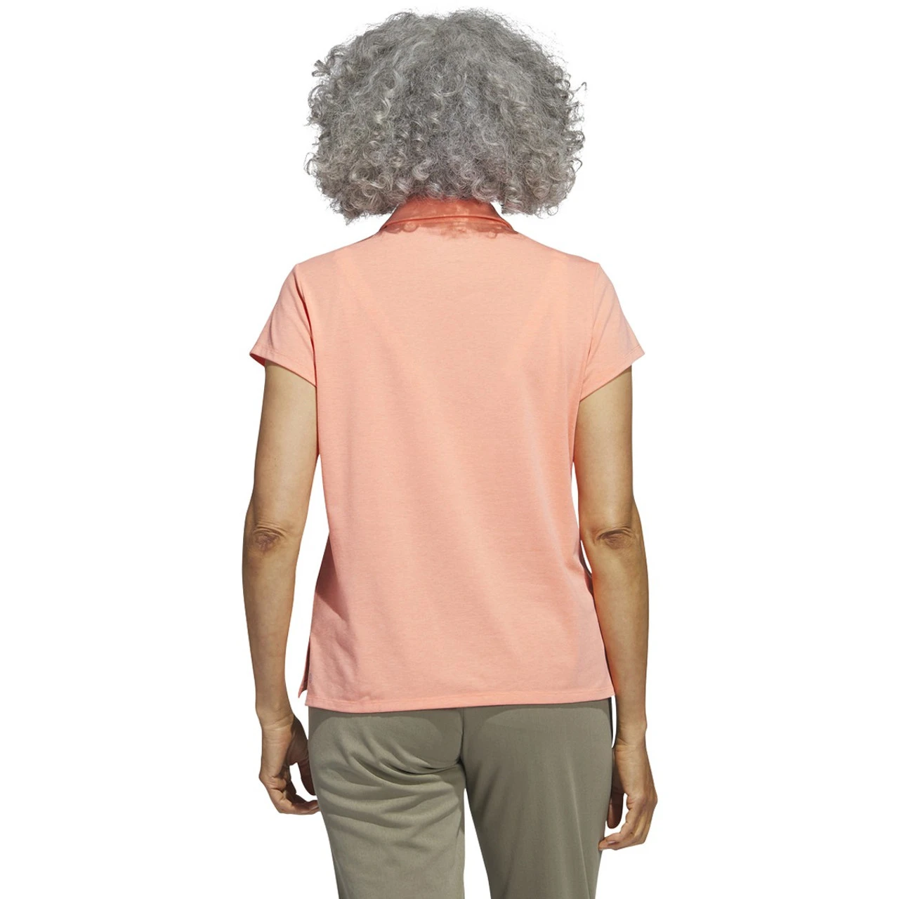 Adidas Golf Adidas Womens Go-To Heathered Polo 6 Adidas Golf Adidas Womens Go-To Heathered Polo - Image 4