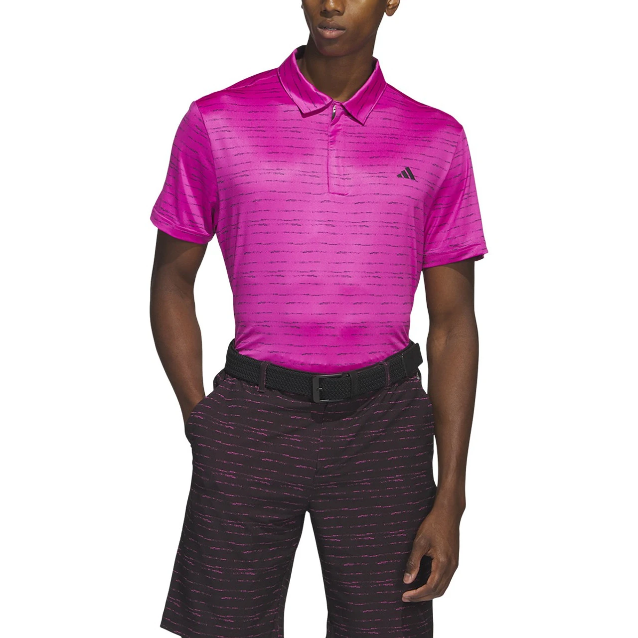 Adidas Golf Adidas Stripe Zipper Golf Polo 6 Adidas Golf Adidas Stripe Zipper Golf Polo - Image 4
