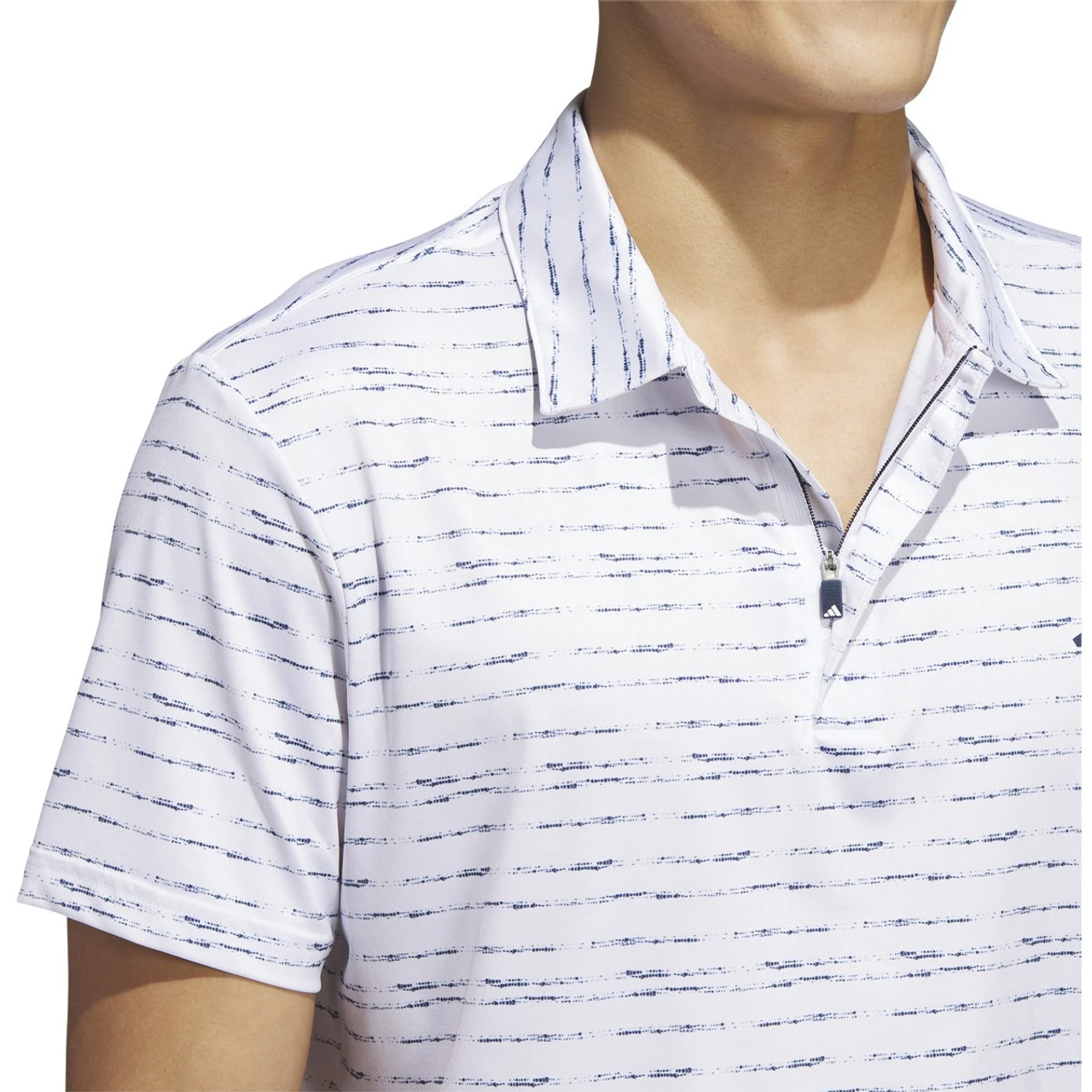 Adidas Golf Adidas Stripe Zipper Golf Polo 5 Adidas Golf Adidas Stripe Zipper Golf Polo - Image 3