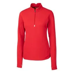 Cutter & Buck Ladies Traverse Stretch Quarter Zip Pullover -Brands Sales Store LCK00033 RD MANN HG 16658.1668803655