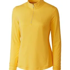 Cutter & Buck Ladies Madeline Half Zip Mockneck Top -Brands Sales Store LCK08651 GDA MANN HG 50841.1649800453