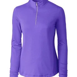Cutter & Buck Ladies Madeline Half Zip Mockneck Top -Brands Sales Store LCK08651 GPE MANN HG 48196.1649800453