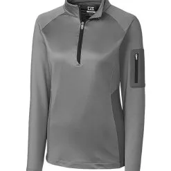 Cutter & Buck Ladies Shaw Hybrid Half Zip 13 Cutter & Buck Ladies Shaw Hybrid Half Zip -Brands Sales Store LCK08666 OXBL MANN HG 17153.1649799506