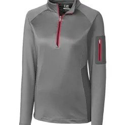 Cutter & Buck Ladies Shaw Hybrid Half Zip 14 Cutter & Buck Ladies Shaw Hybrid Half Zip -Brands Sales Store LCK08666 OXCDR MANN HG 76765.1649799506