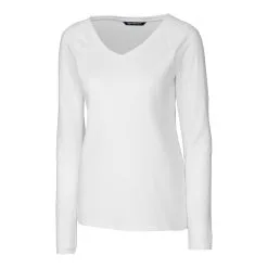 Cutter & Buck Ladies Long Sleeve Victory V-Neck Shirt 19 Cutter & Buck Ladies Long Sleeve Victory V-Neck Shirt -Brands Sales Store LCK08701 WH MANN HG 95730.1649712076