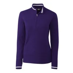Cutter & Buck Ladies Lakemont Tipped Half Zip -Brands Sales Store LCS00005 CLP MANN HG 95204.1669056891