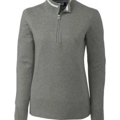 Cutter & Buck Ladies Lakemont Tipped Half Zip -Brands Sales Store LCS00005 GH MANN HG 63695.1669056891