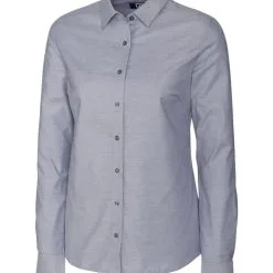 Cutter & Buck Ladies Long Sleeve Stretch Oxford -Brands Sales Store LCW00003 CC MANN HG 27834.1668810704