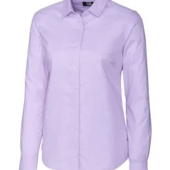 Cutter & Buck Ladies Long Sleeve Stretch Oxford -Brands Sales Store LCW00003 OPL MANN HG 86188.1668810704