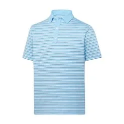 FootJoy Golf FootJoy Lisle Multi Stripe Self Collar Athletic Fit Polo -Brands Sales Store Lisle Multi Stripe Self Collar Athletic Fit Polo Sky 81957.1675980133