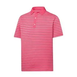 FootJoy Golf FootJoy Lisle Multi Stripe Self Collar Athletic Fit Polo -Brands Sales Store Lisle Multi Stripe Self Collar Athletic Fit Polo Watermelon 88704.1675980133