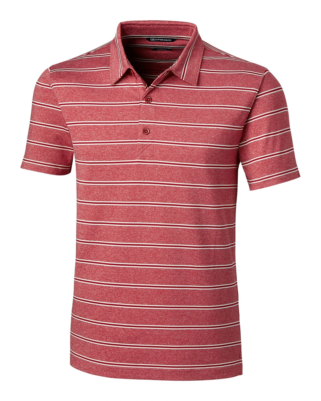 Cutter & Buck Forge Heather Stripe Tailored Fit Polo 5 Cutter & Buck Forge Heather Stripe Tailored Fit Polo - Image 3