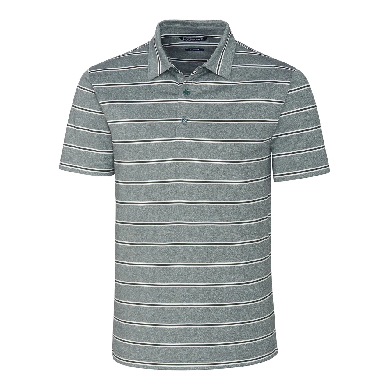 Cutter & Buck Forge Heather Stripe Tailored Fit Polo 11 Cutter & Buck Forge Heather Stripe Tailored Fit Polo - Image 9